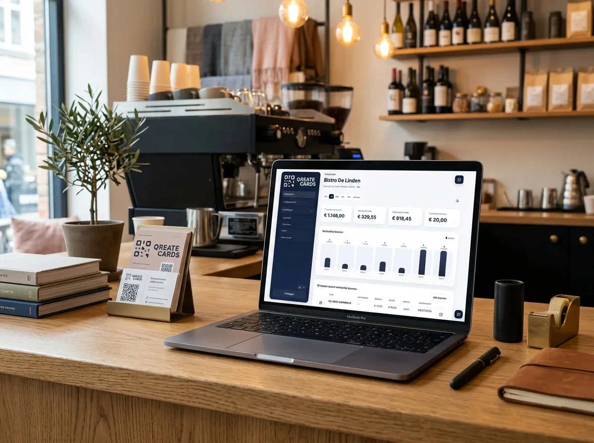 Dashboard with gift card overview.