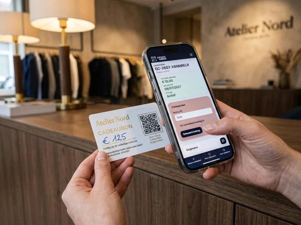 Mobile QR-code scanner for gift cards.